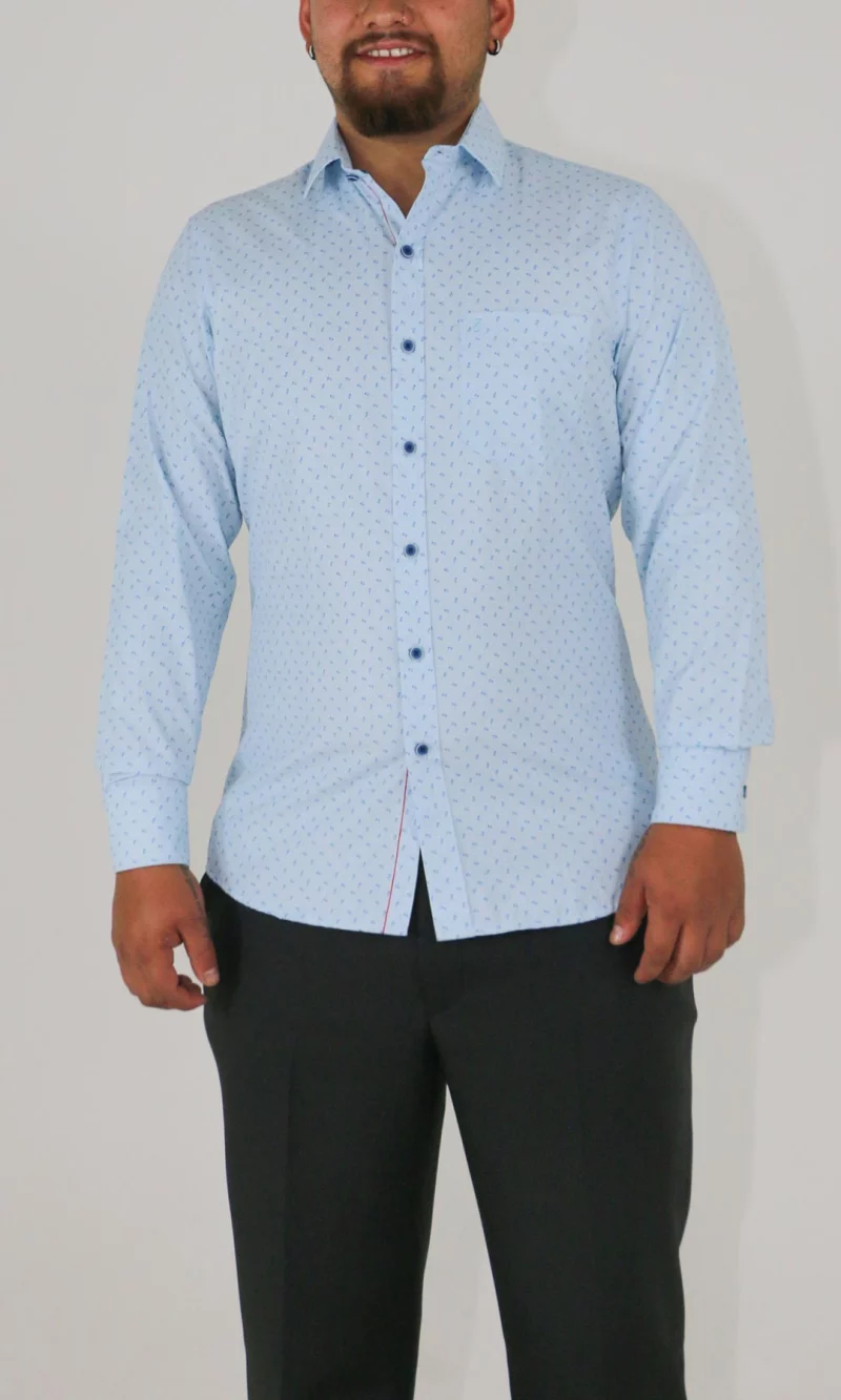 Camisa hombre manga larga estampada - Imagen 4