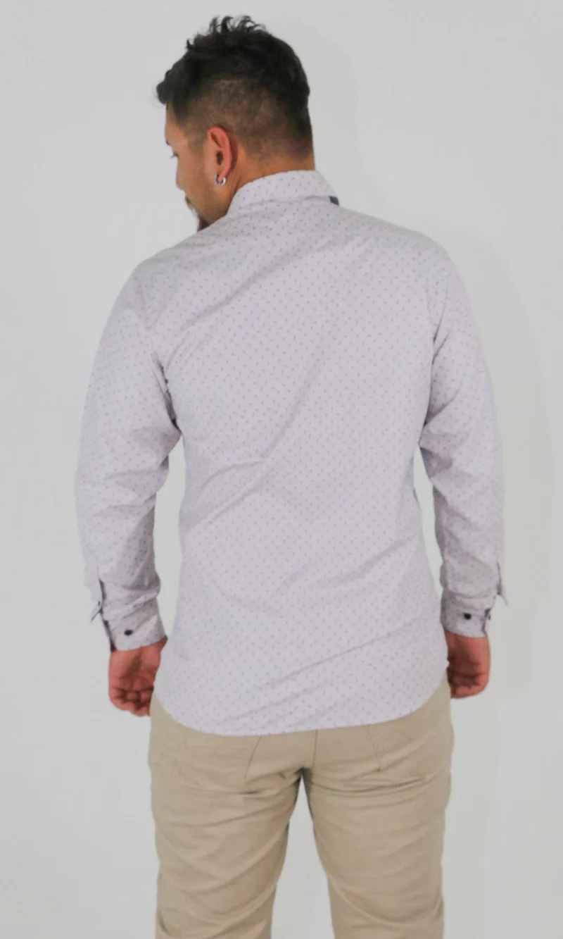 Camisa hombre manga larga estampada - Imagen 3