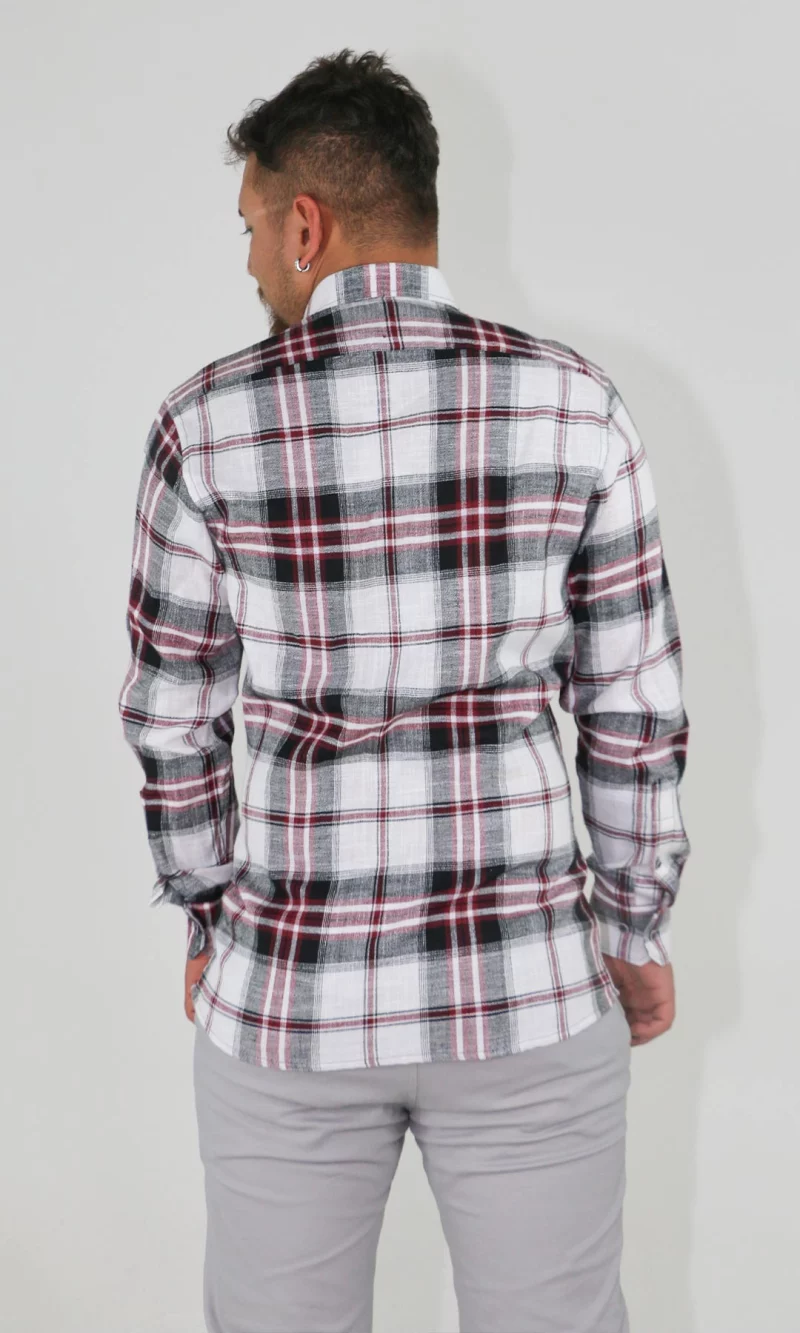 Camisa hombre manga larga cuadros - Imagen 7