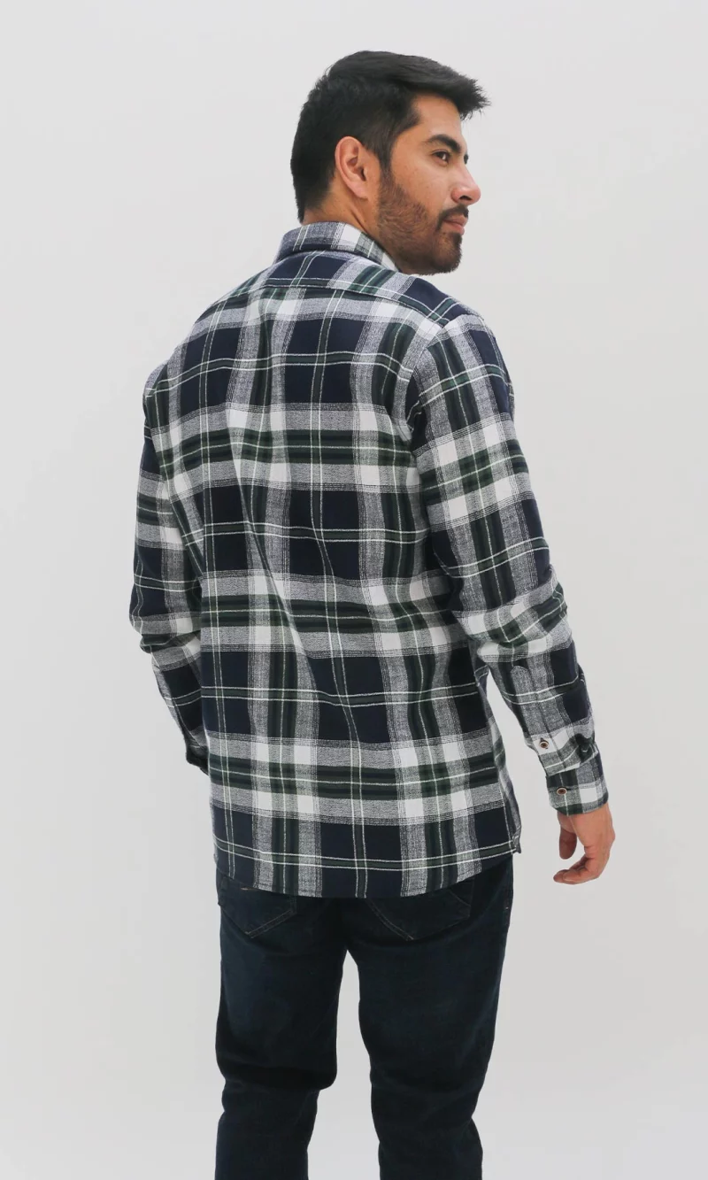 Camisa hombre manga larga cuadros - Imagen 4