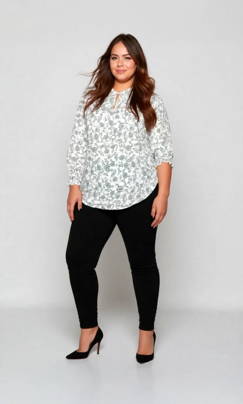 Blusa mujer manga 3/4 estampada - Imagen 4