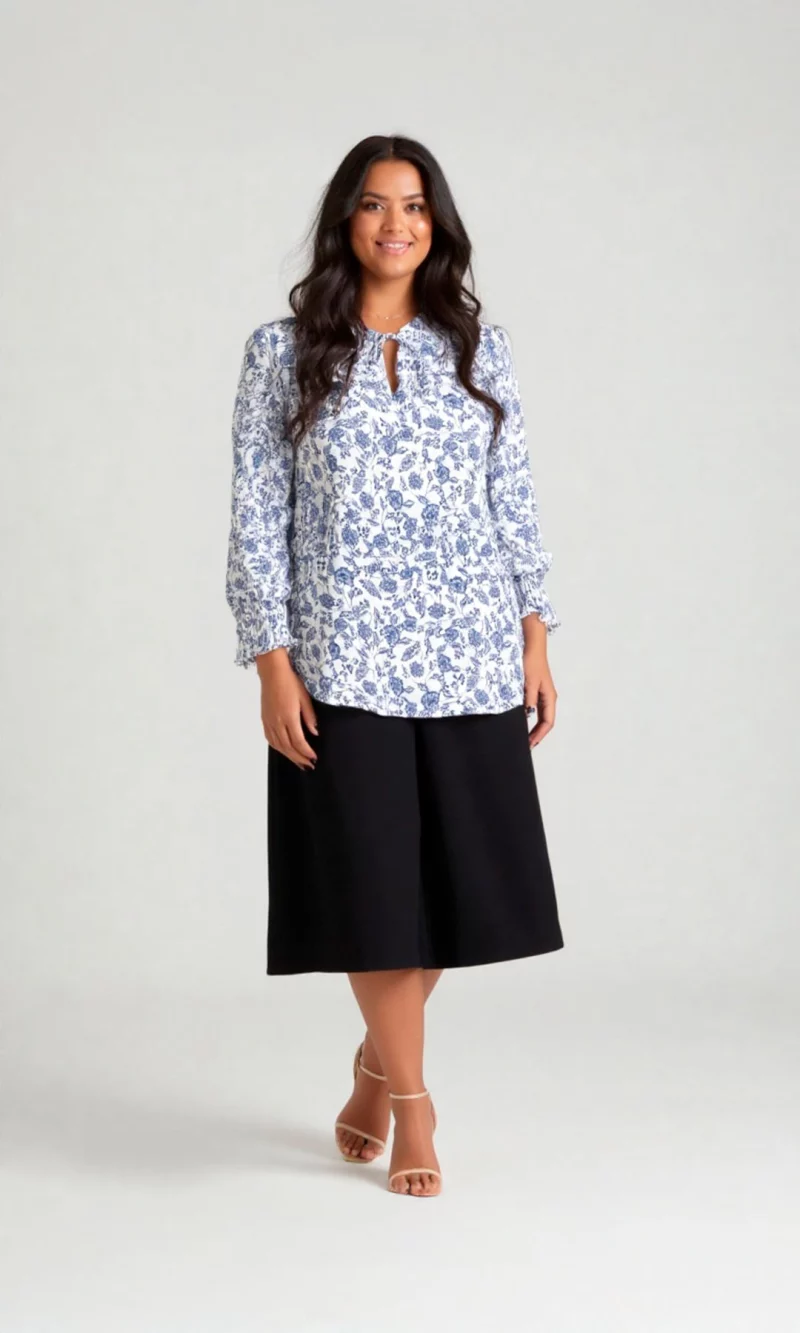Blusa mujer manga 3/4 estampada - Imagen 2