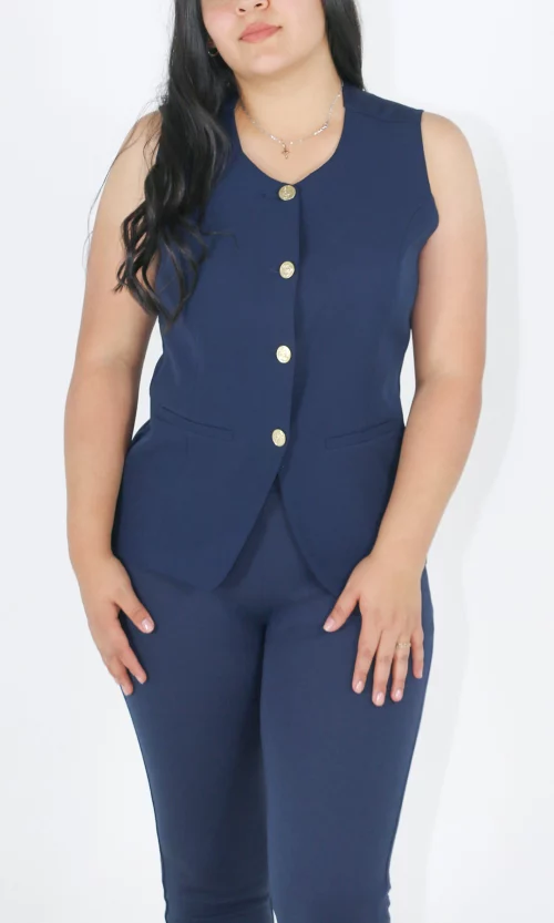 Chaleco mujer unicolor