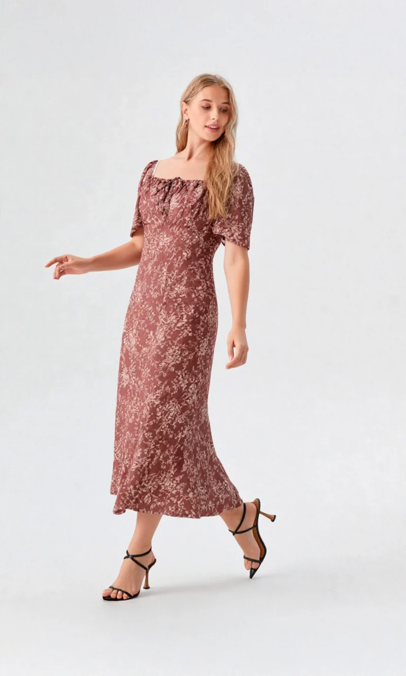 Vestido mujer manga corta estampado - Imagen 2