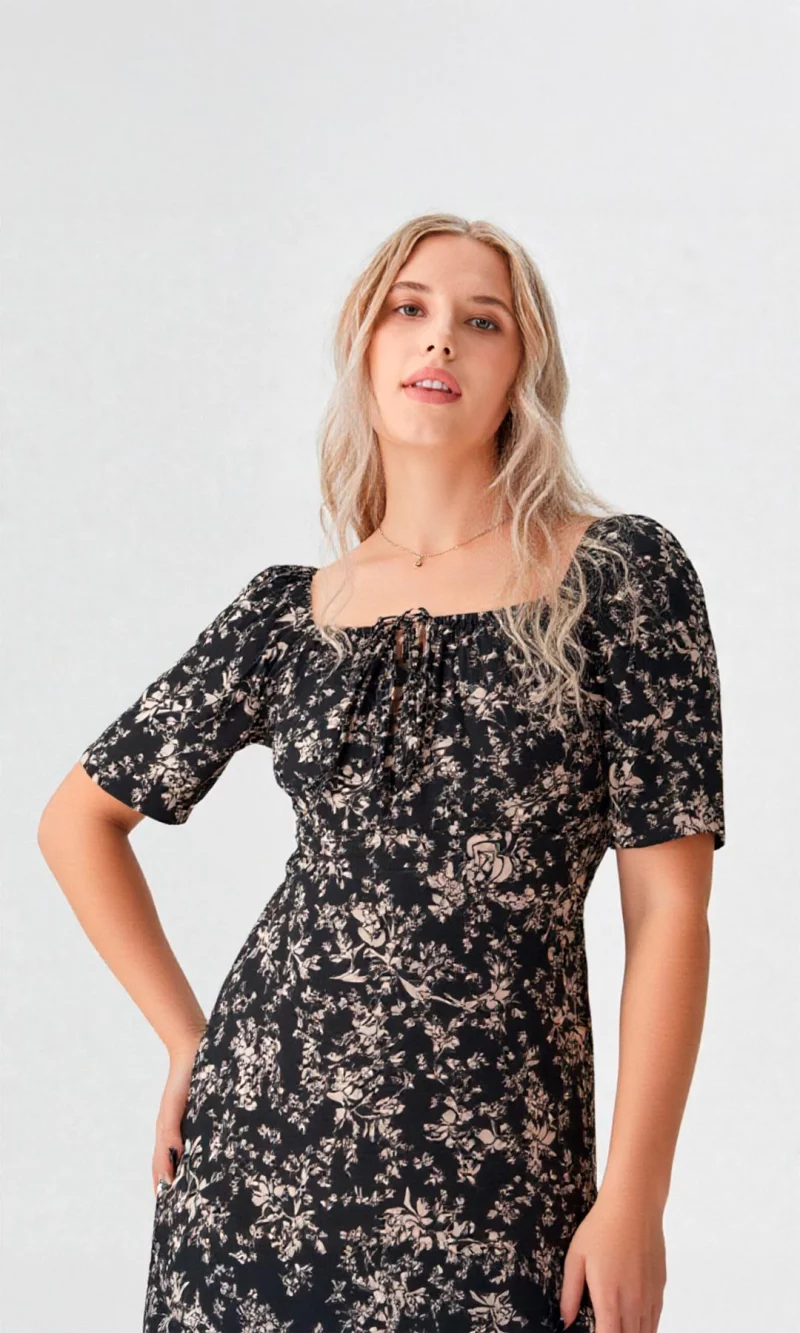 Vestido mujer manga corta estampado - Imagen 5