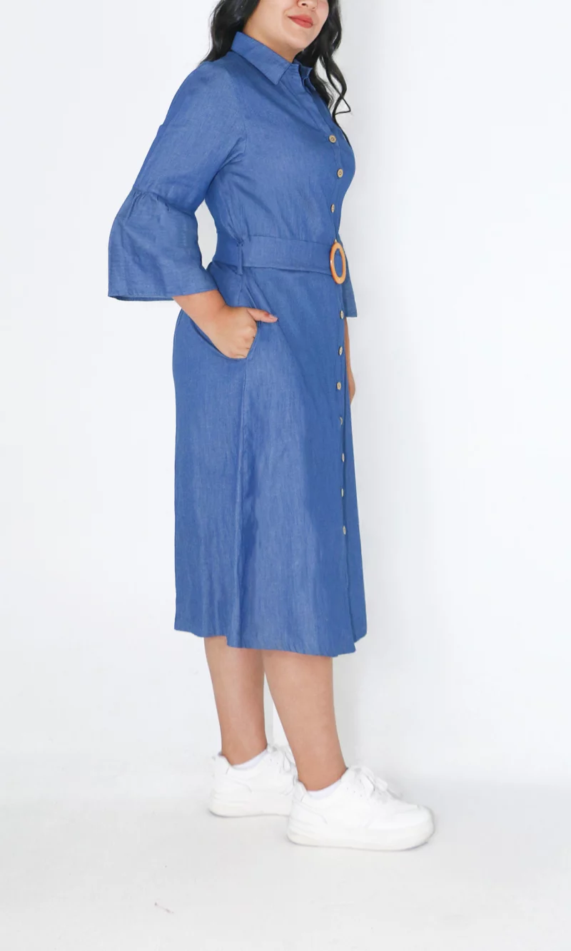 Vestido mujer unicolor - Imagen 2