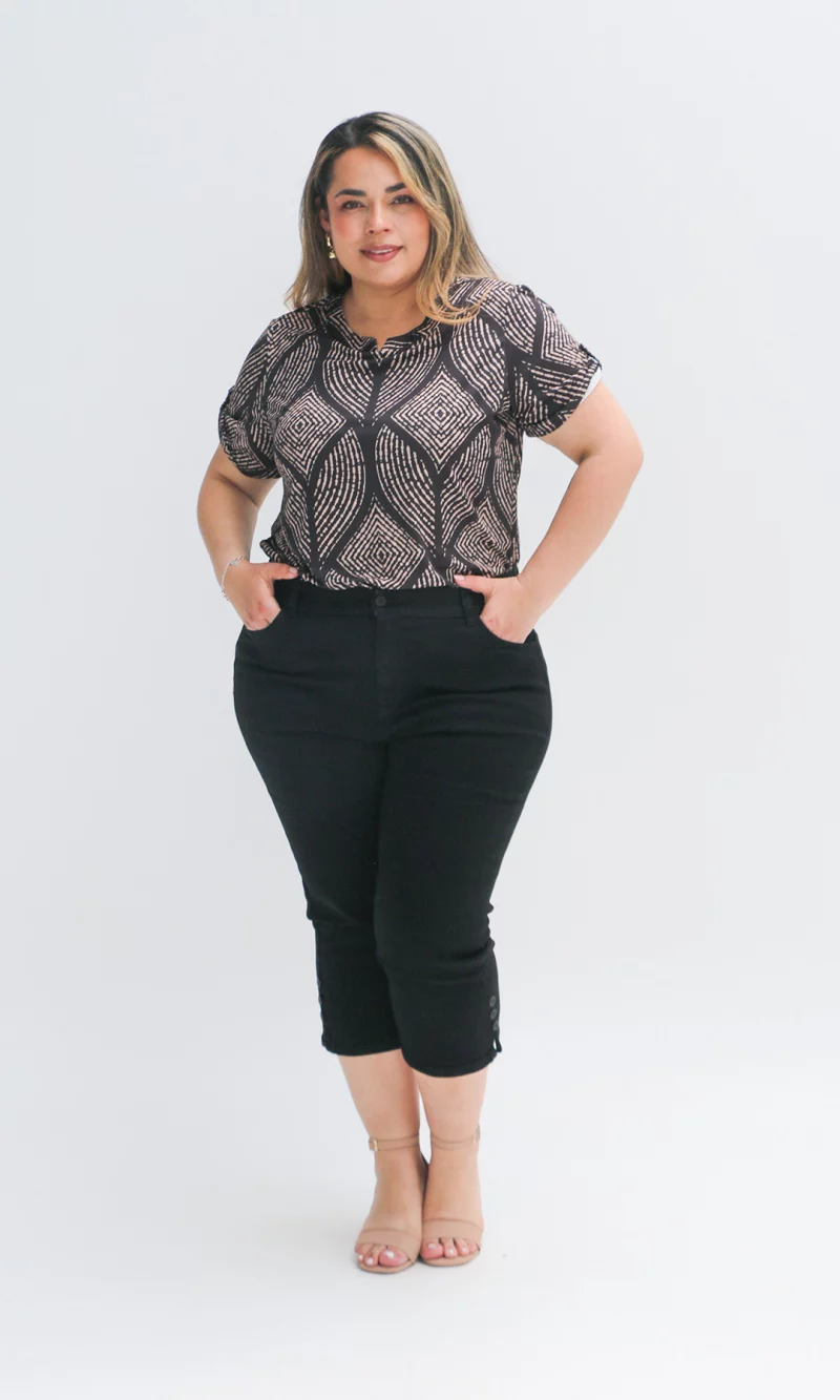 Blusa mujer manga 3/4 estampada - Imagen 3