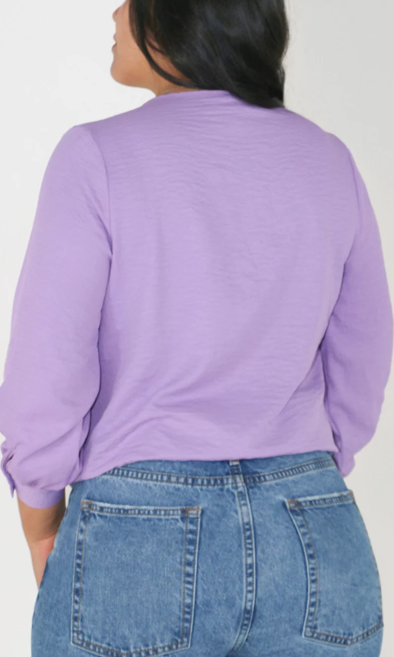 Blusa mujer manga 3/4 unicolor - Imagen 8