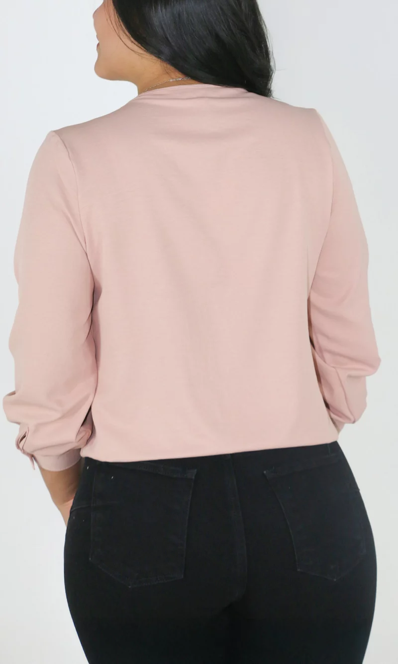 Blusa mujer manga 3/4 unicolor - Imagen 4