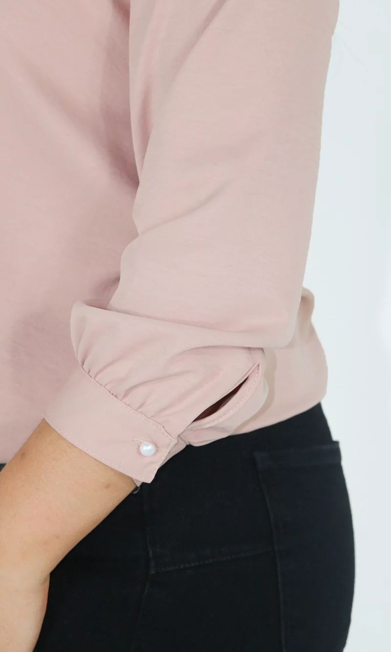 Blusa mujer manga 3/4 unicolor - Imagen 2
