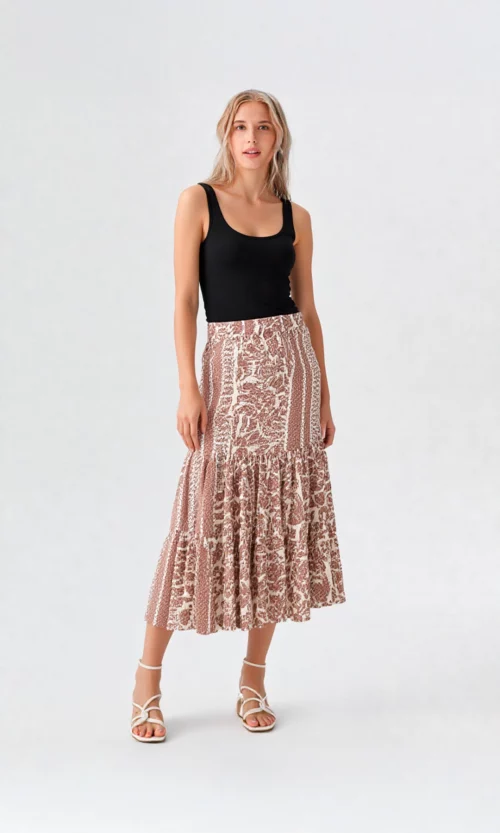 Falda mujer estampada