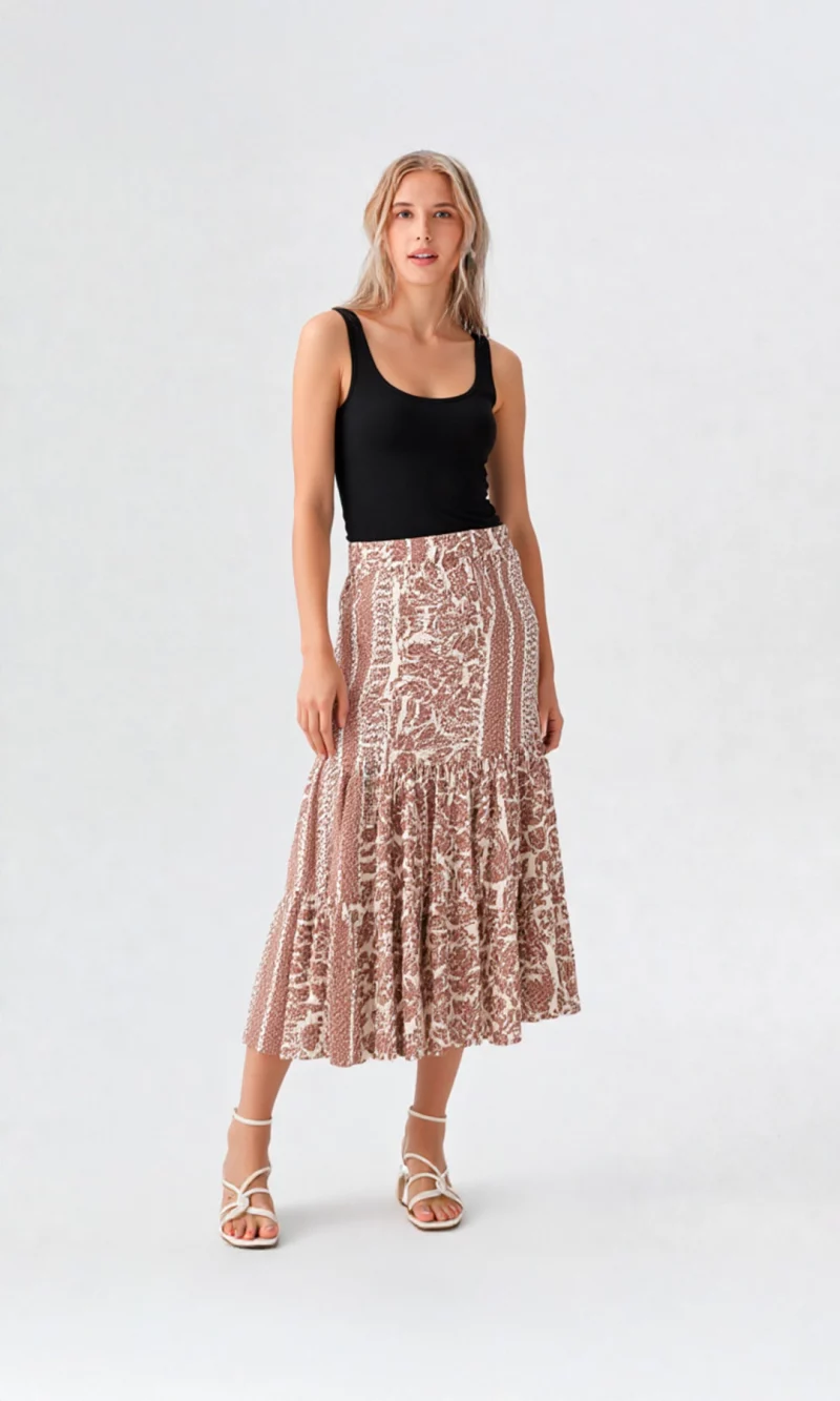 Falda mujer estampada