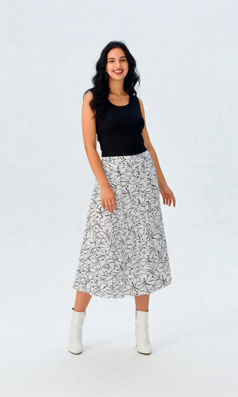 Falda mujer estampada