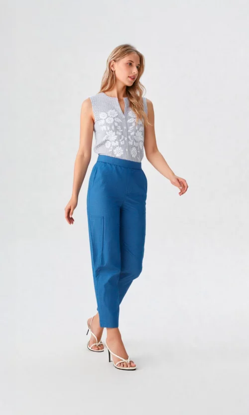 Pantalón mujer unicolor