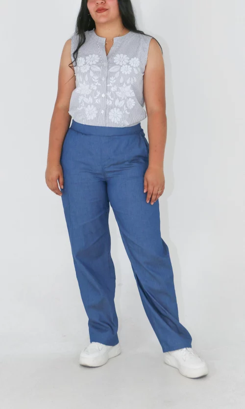 Pantalón mujer unicolor