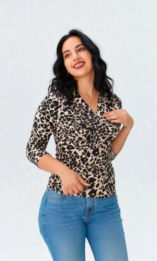 Camiseta mujer manga 3/4 estampada
