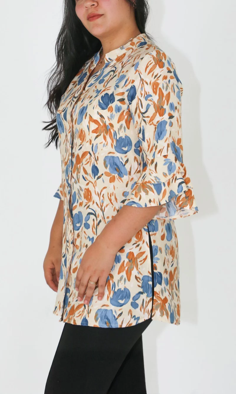 Blusa mujer manga 3/4 estampada - Imagen 3