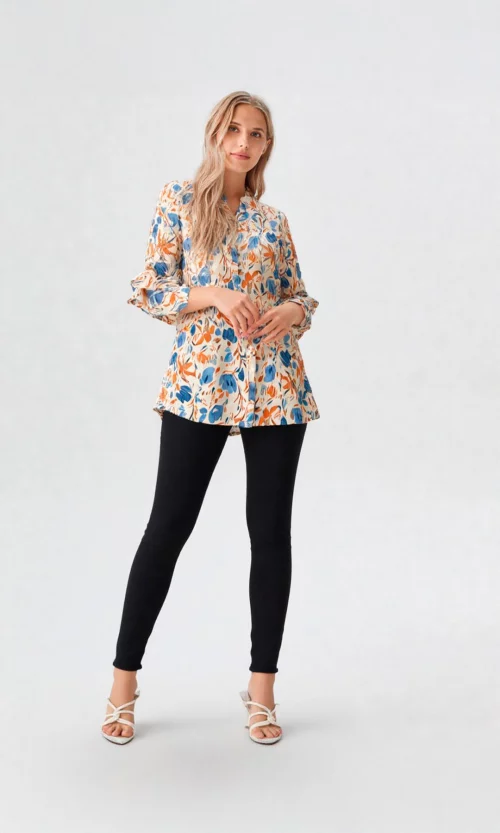 Blusa mujer manga 3/4 estampada