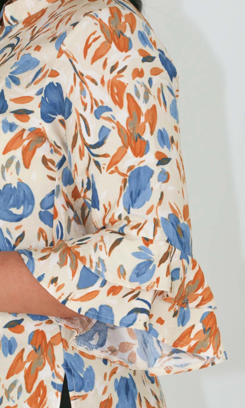 Blusa mujer manga 3/4 estampada - Imagen 2