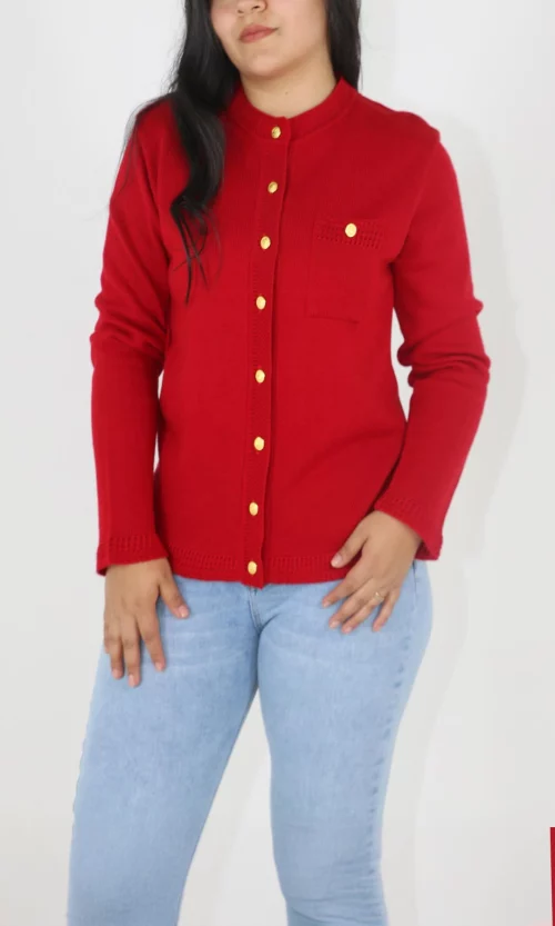 Saco mujer manga larga unicolor