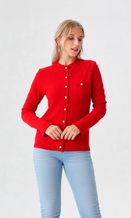Saco mujer manga larga unicolor