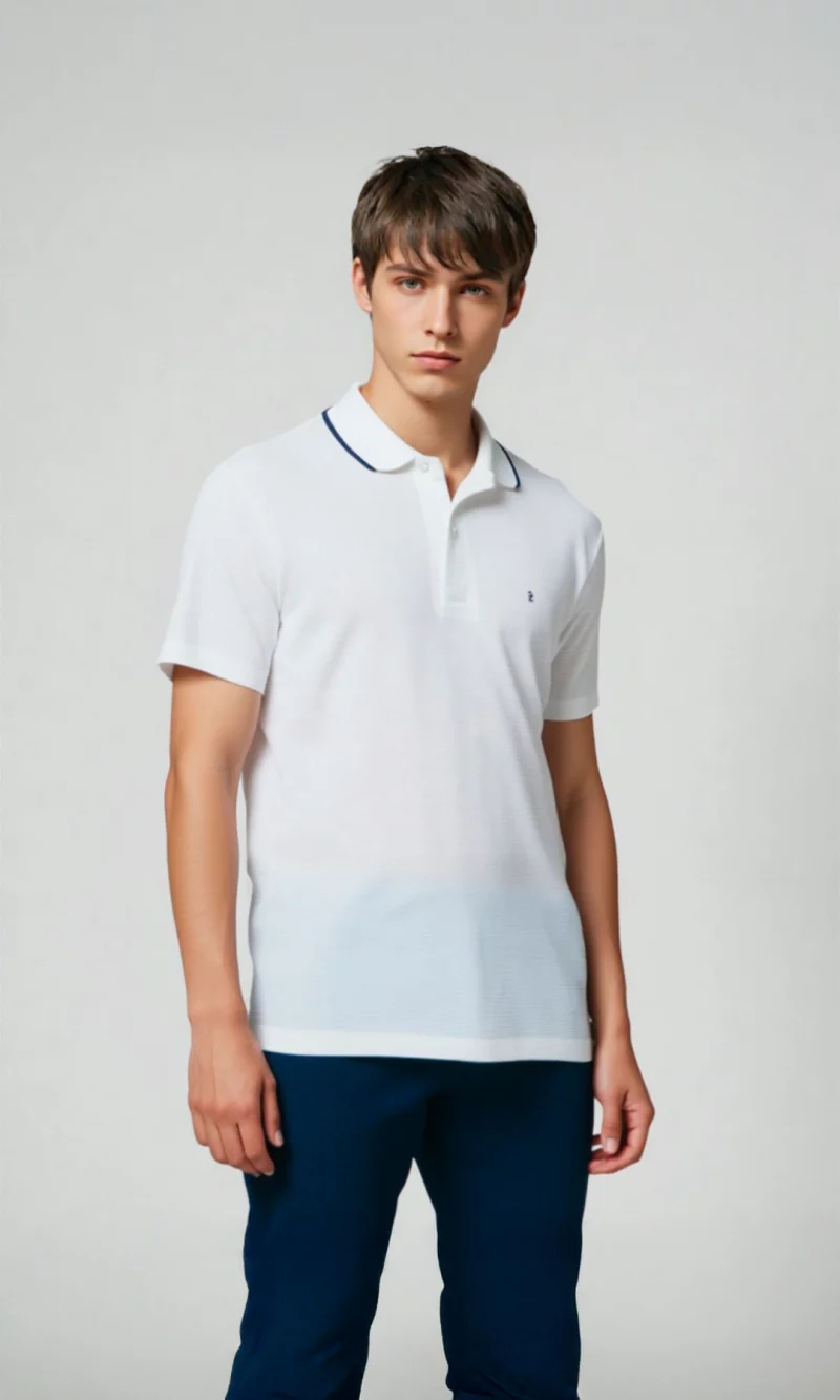 Polo hombre unicolor - Imagen 4