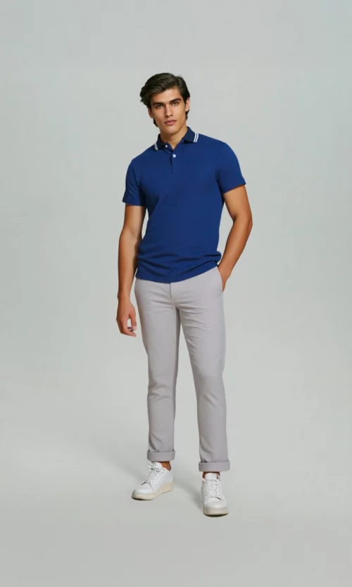 Polo hombre unicolor
