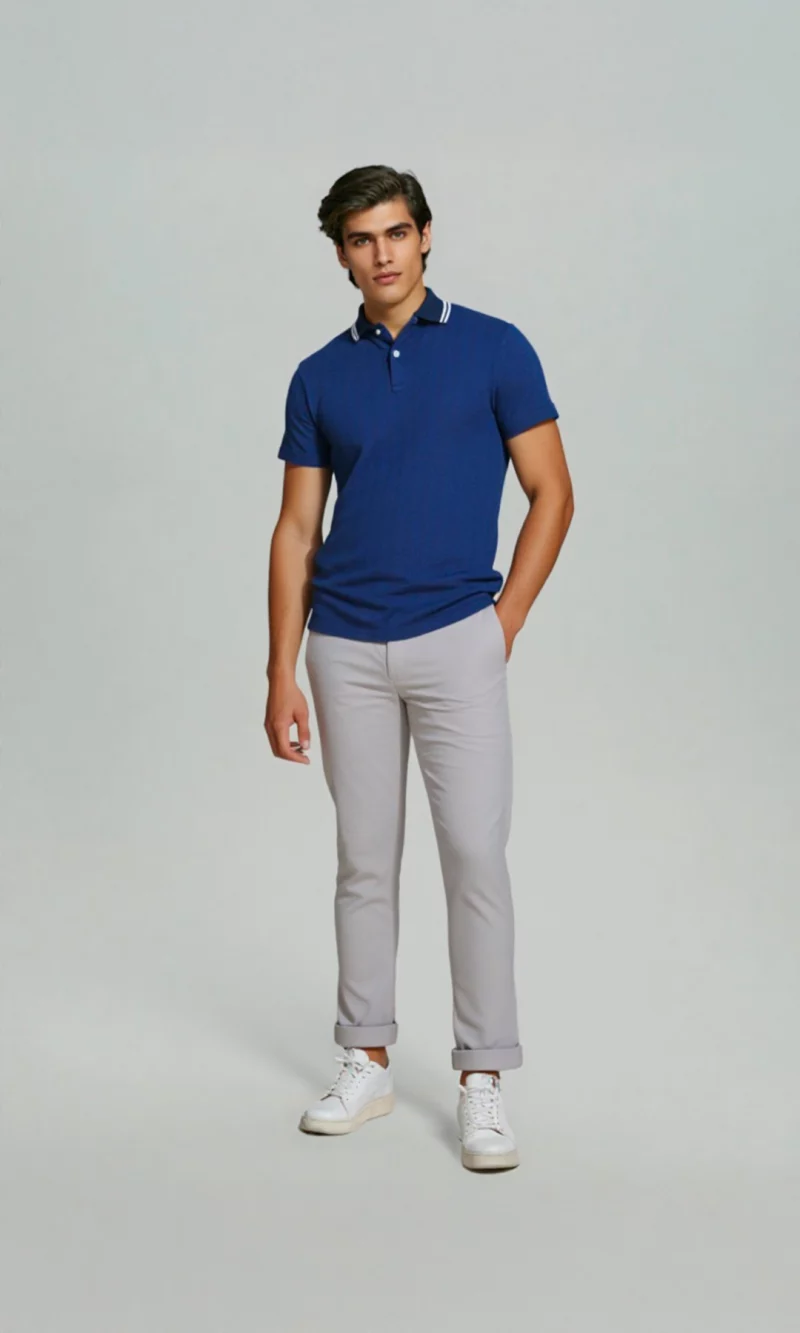 Polo hombre unicolor
