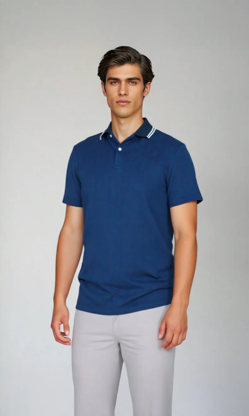 Polo hombre unicolor - Imagen 2