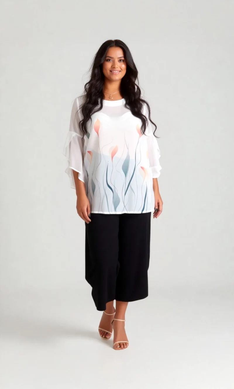 Blusa mujer manga 3/4 estampada - Imagen 5