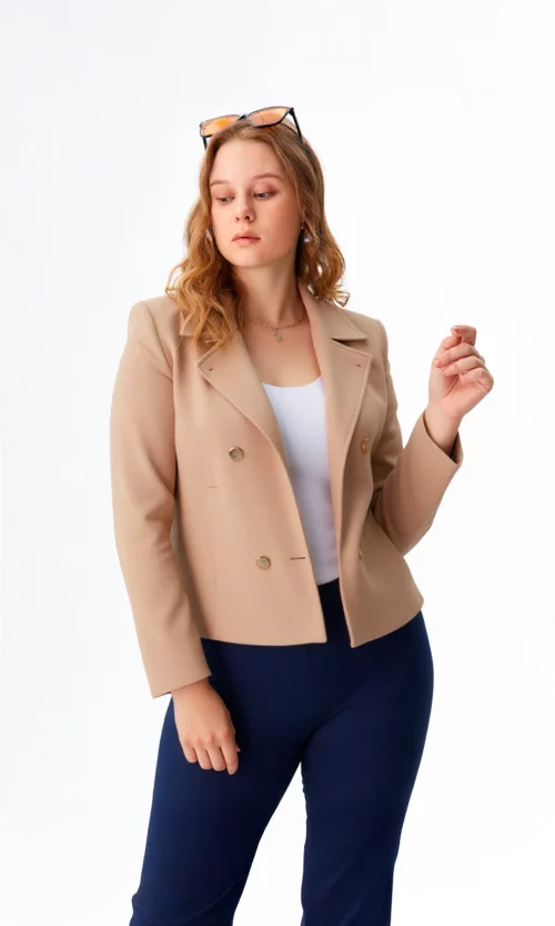 Chaqueta mujer manga larga unicolor