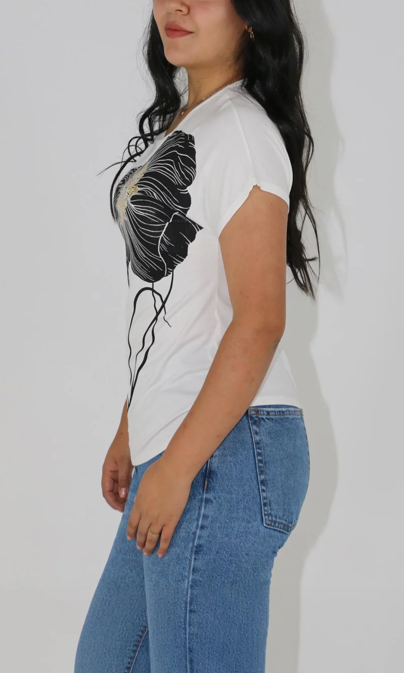 Camiseta mujer manga corta estampada - Imagen 7