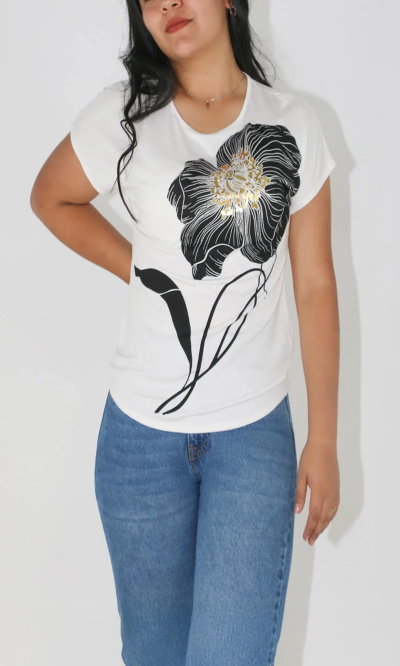 Camiseta mujer manga corta estampada - Imagen 5