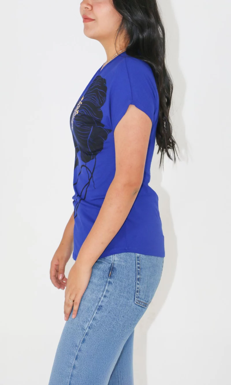 Camiseta mujer manga corta estampada - Imagen 3