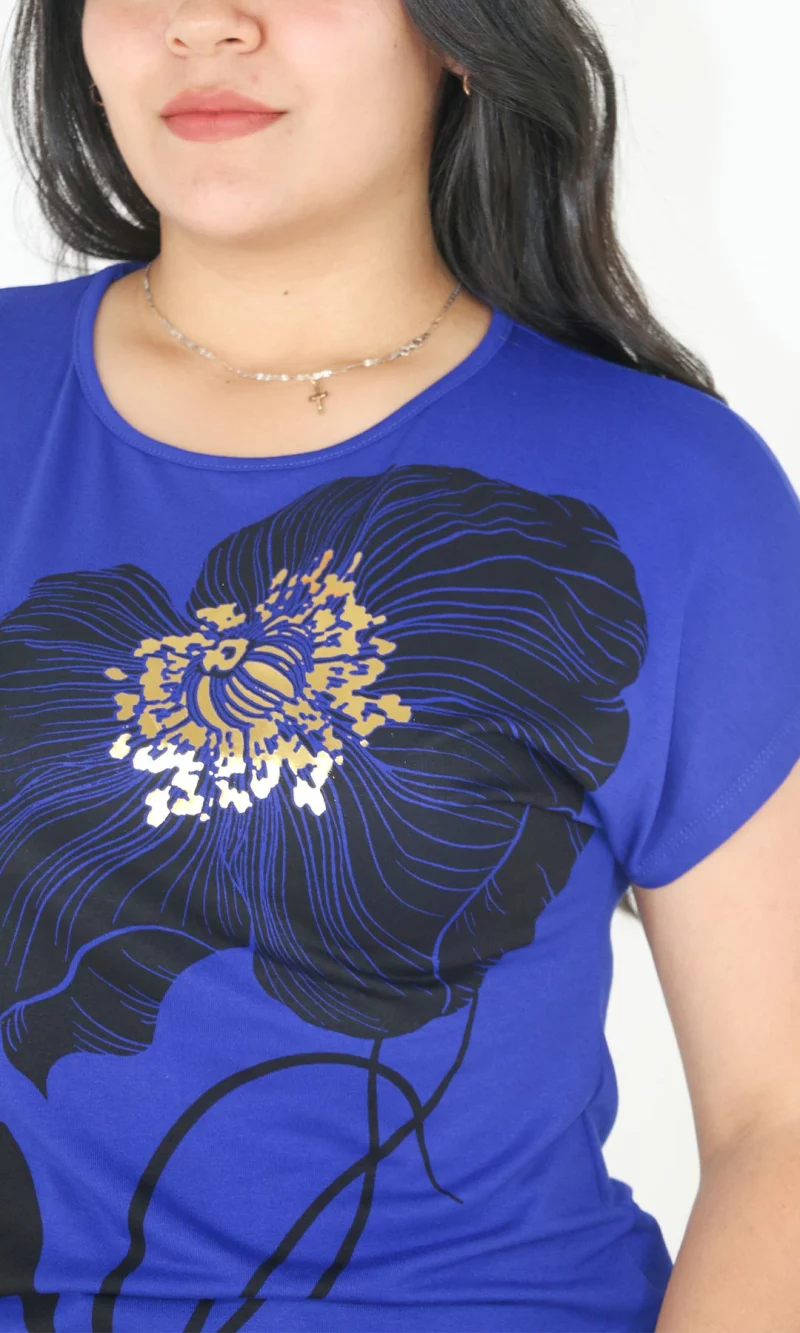 Camiseta mujer manga corta estampada - Imagen 2