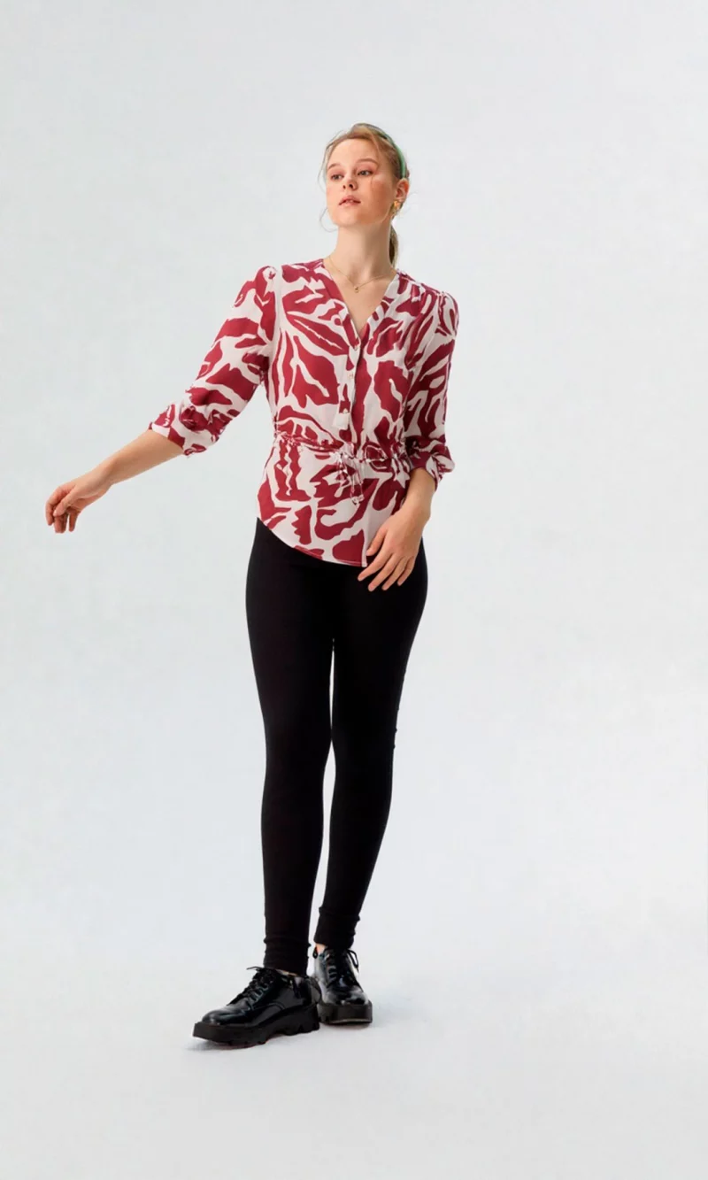 Blusa mujer manga larga estampada - Imagen 5