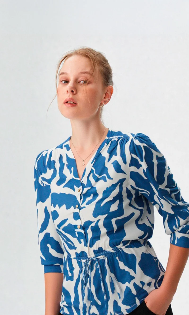 Blusa mujer manga larga estampada - Imagen 2