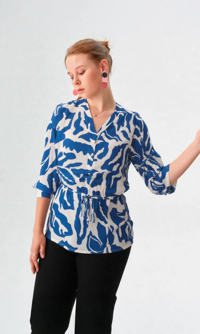 Blusa mujer manga larga estampada