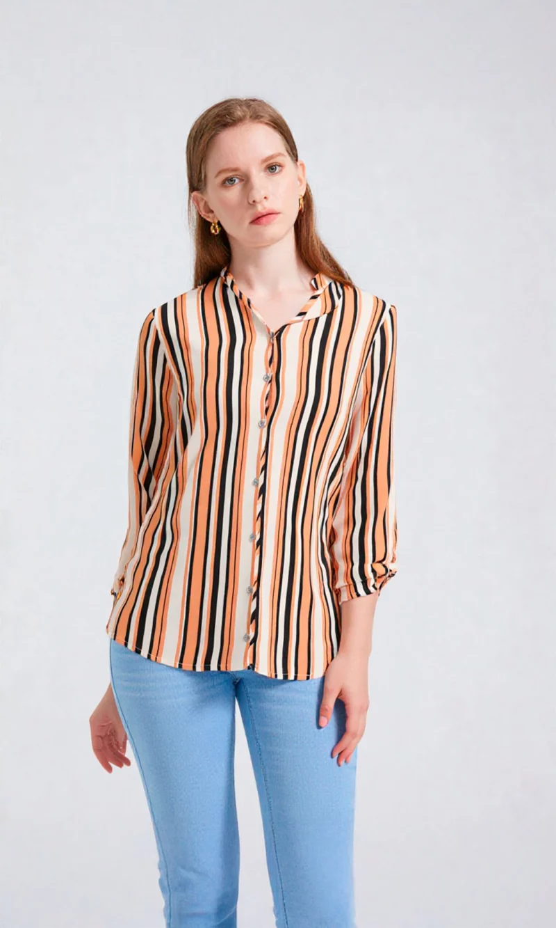 Blusa mujer manga 3/4 rayas - Imagen 5