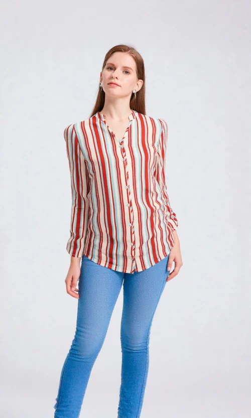 Blusa mujer manga 3/4 rayas