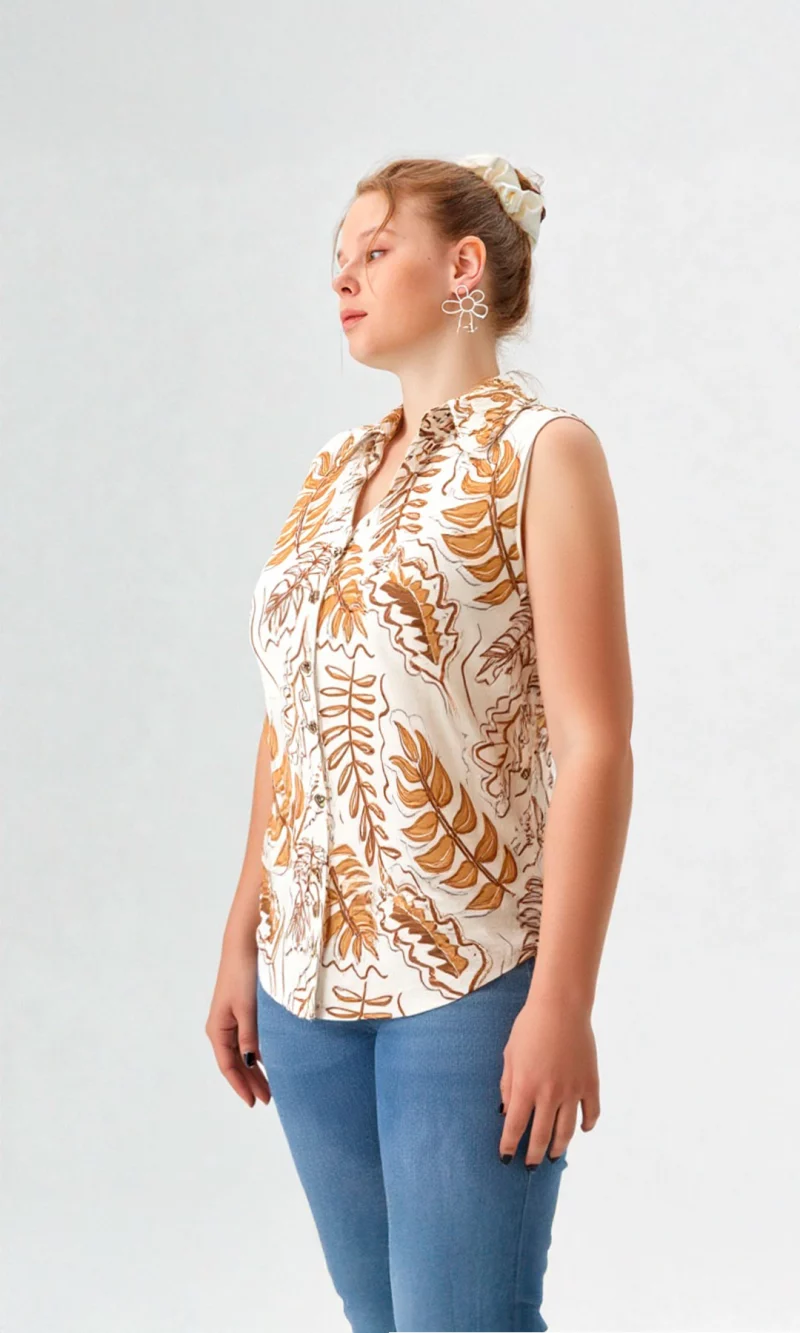 Blusa mujer manga sisa estampada - Imagen 2