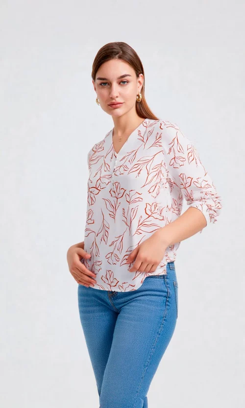Blusa mujer manga 3/4 estampada