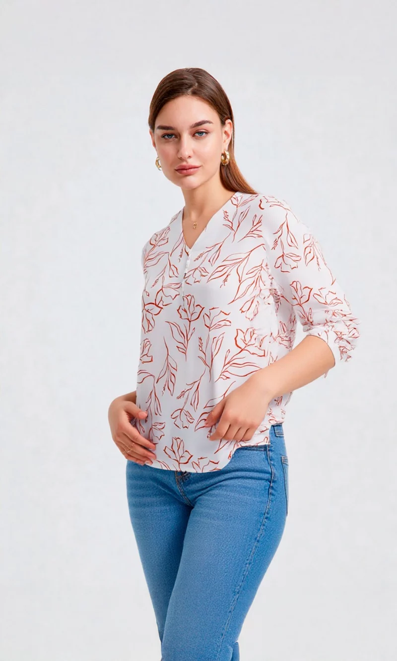Blusa mujer manga 3/4 estampada