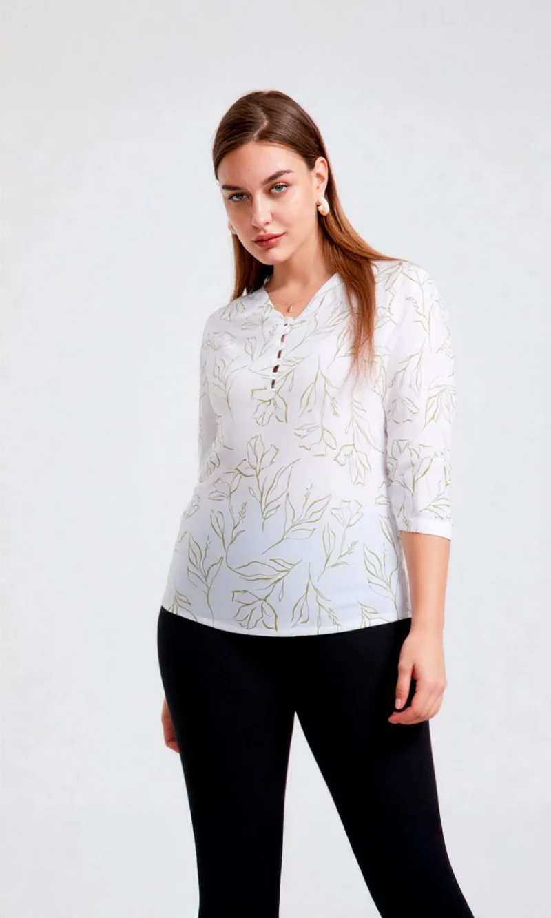 Blusa mujer manga 3/4 estampada - Imagen 6