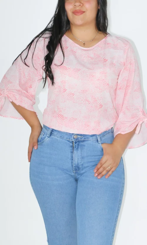 Blusa mujer manga 3/4 estampada