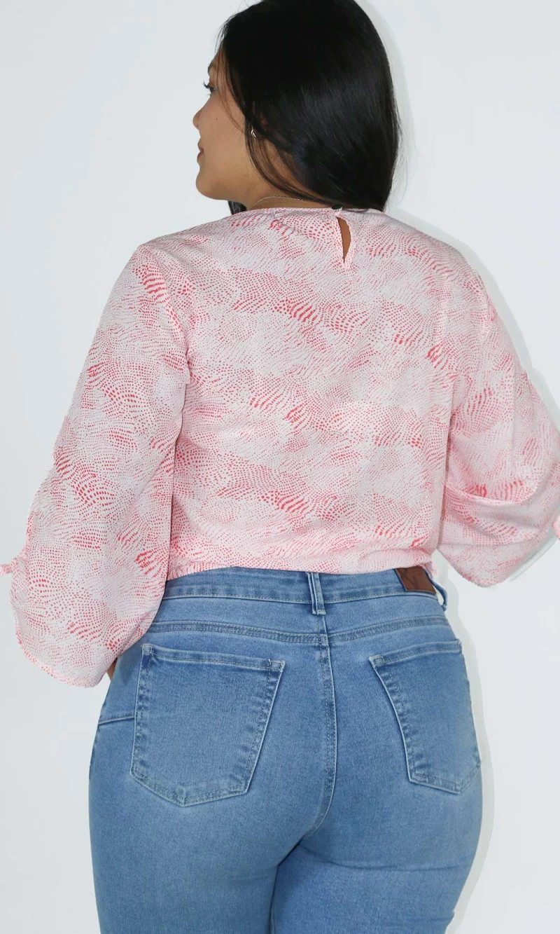 Blusa mujer manga 3/4 estampada - Imagen 4