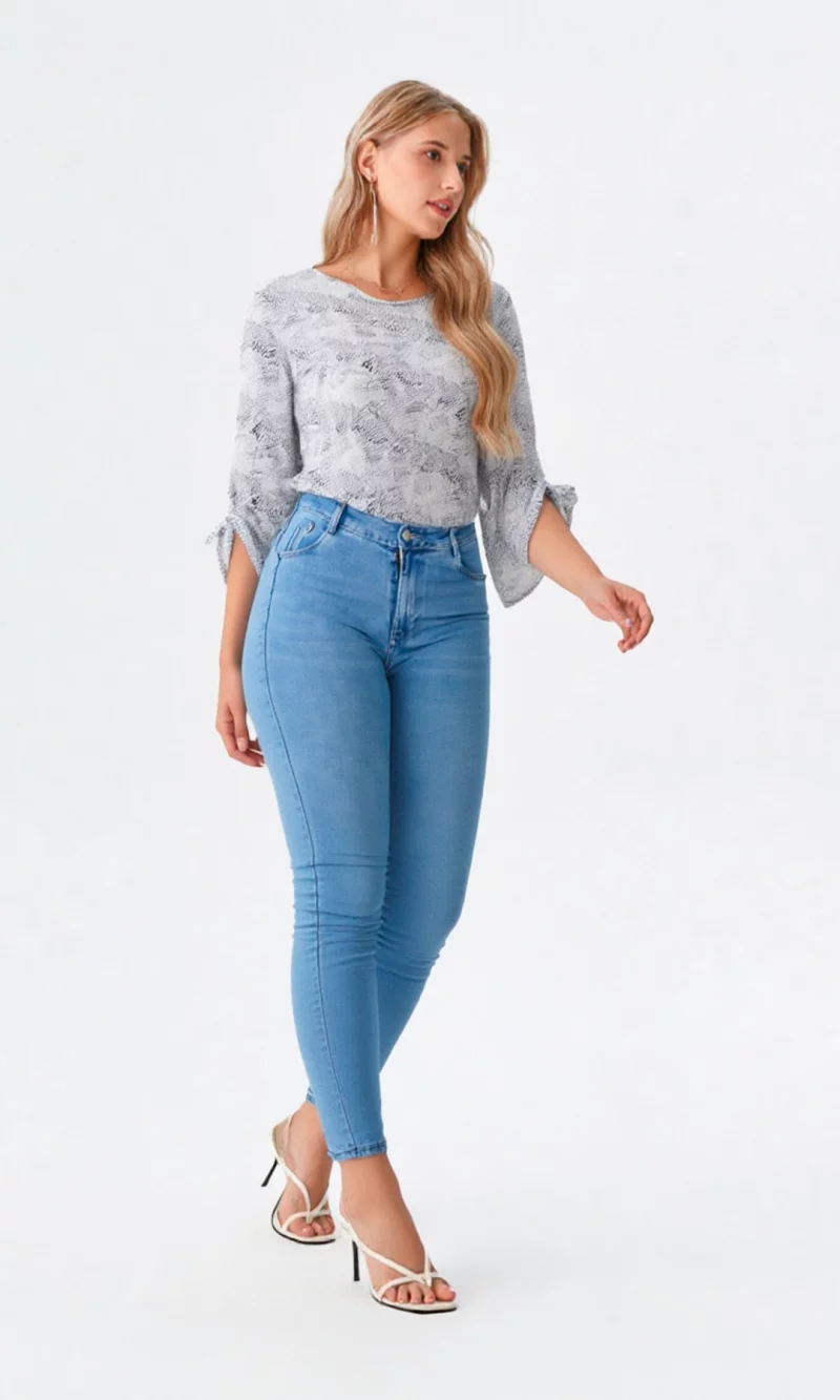 Blusa mujer manga 3/4 estampada - Imagen 2