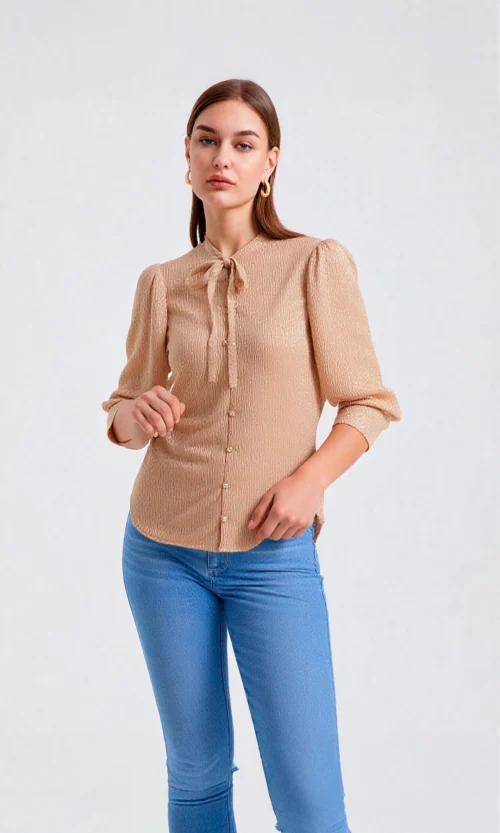 Blusa mujer manga 3/4 unicolor