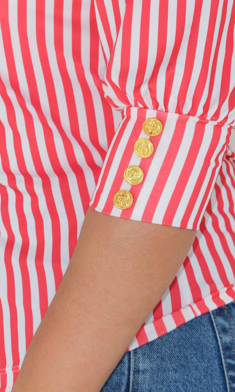 Camiseta mujer manga 3/4 rayas - Imagen 7