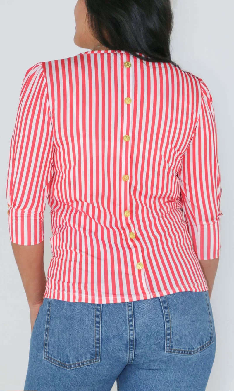Camiseta mujer manga 3/4 rayas - Imagen 8